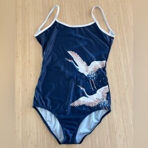 Cloud & Victory Leotard with Crane Design, Size M